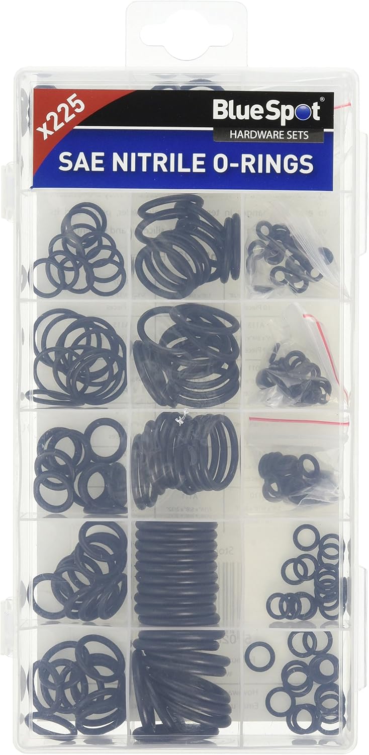 Blue Spot 40520 SAE Nitrile O-Ring Set - Black (225-Piece)