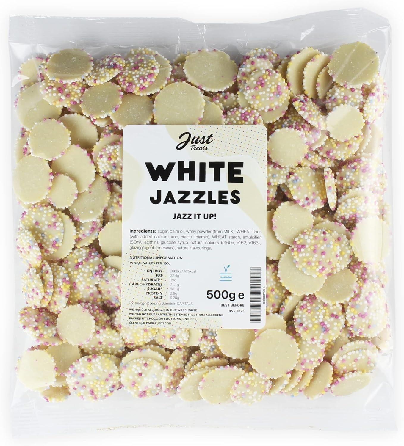 Just Treats White Chocolate Snowies (500g Share Bag)…