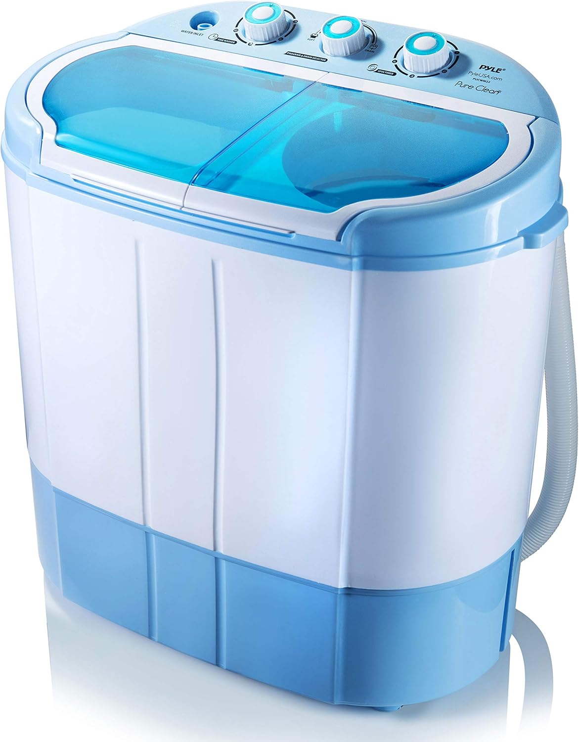 Pyle Portable 2-in-1 Washing Machine&Spin-Dryer-Convenient Top-Loading Easy Access,Energy&Water Efficient Design,Ideal for Smaller Loads-No Special Parts or Plumbing Required-2 FT Drainage Hose