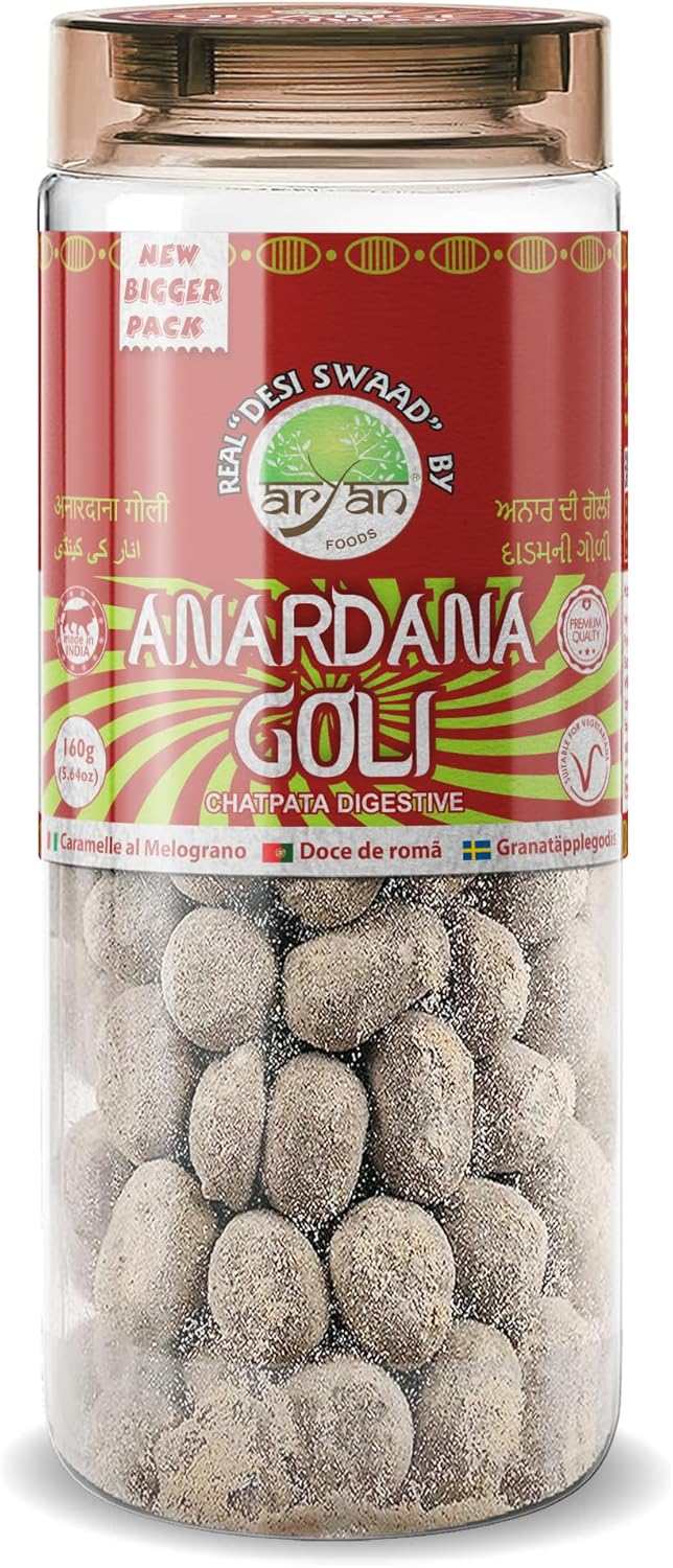 Aryan Anardana Goli, Chatpata Digestive, Mukhwas, After Meal Digestives, Mouth Freshner-160gm (Pack of 1)
