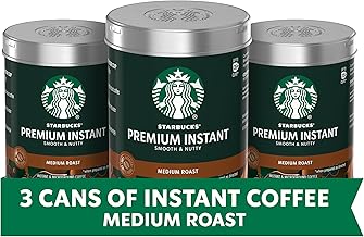 Starbucks Premium Instant Coffee, Medium Roast, 100% Arabica Beans, 3 Pack (3.17 Oz Each)