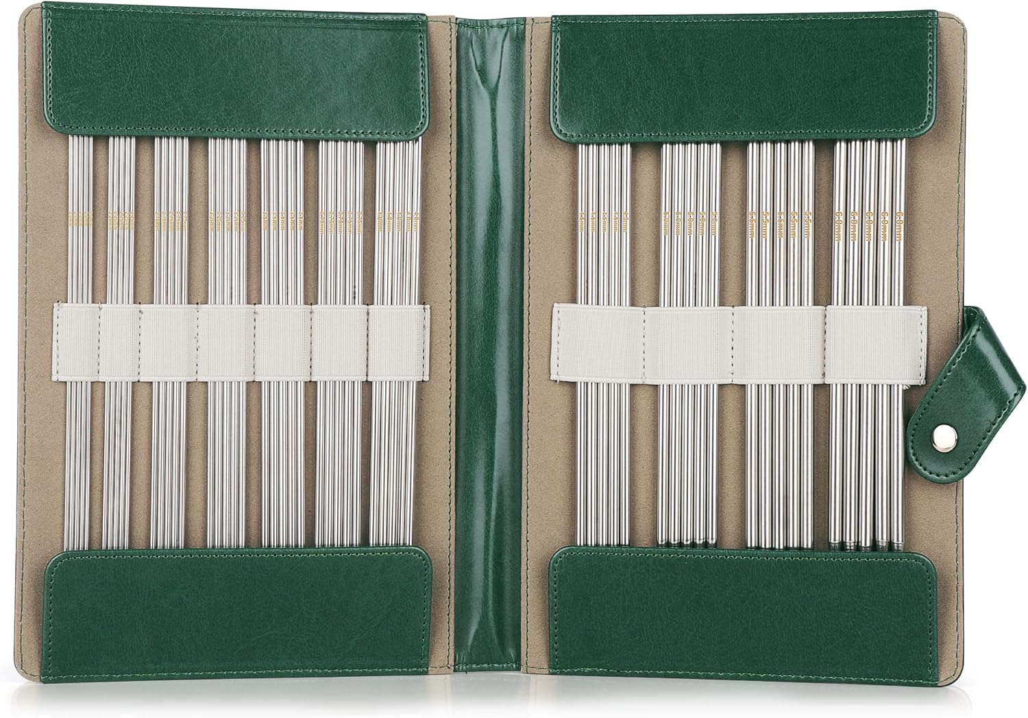 Coopay Double Pointed Knitting Pins Set, Metal Sock Needles 20cm Short, DPN Knitting Needles with Case, Double Point Needles for Sock Knitting, Light Double Ended Knitting Needles for Round Knitting