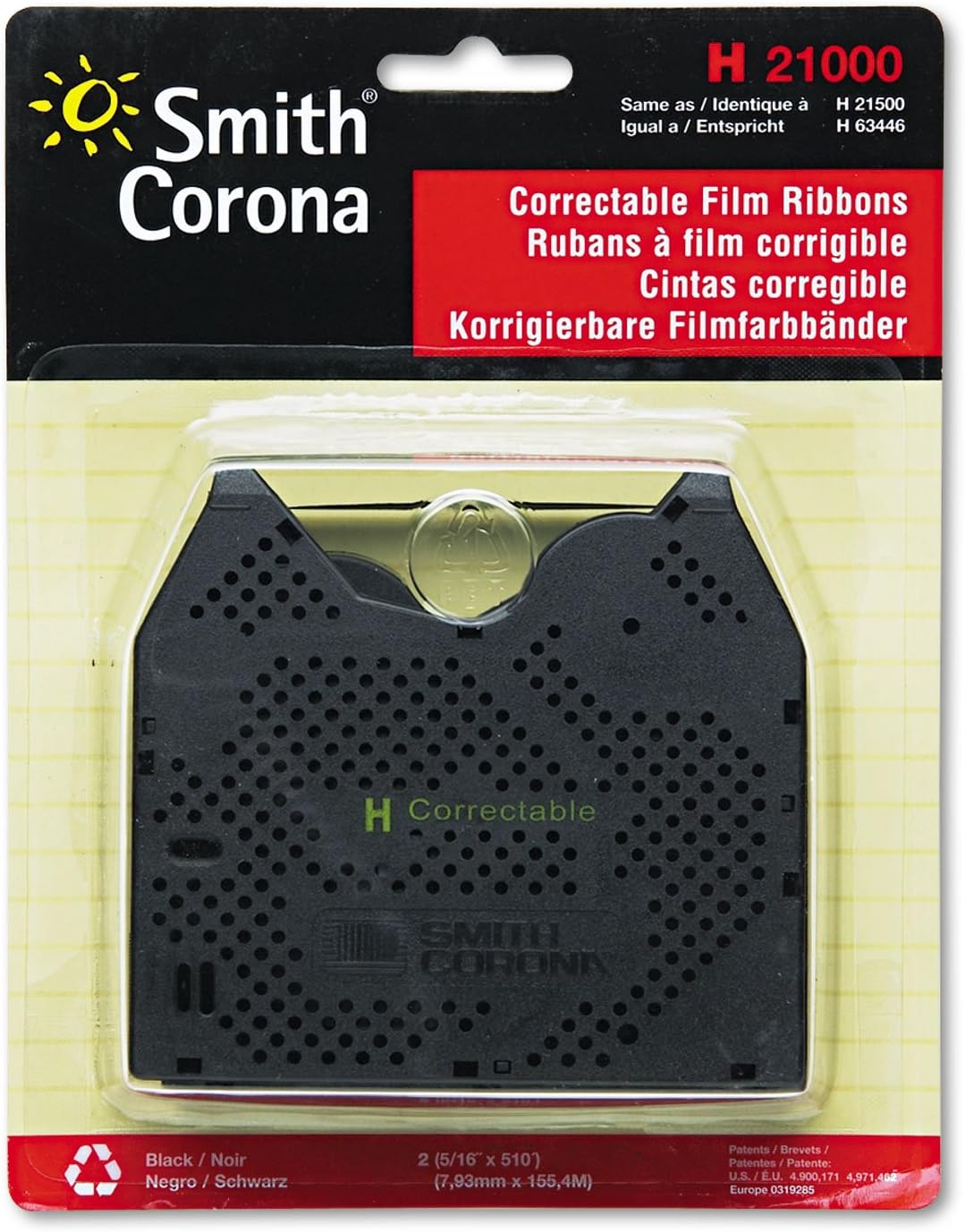 Smith Corona 21000 Correctable Typewriter Ribbon (2-Pack) Size: 1 - Pack Style: Black, Model: 21000, Gadget & Electronics Store