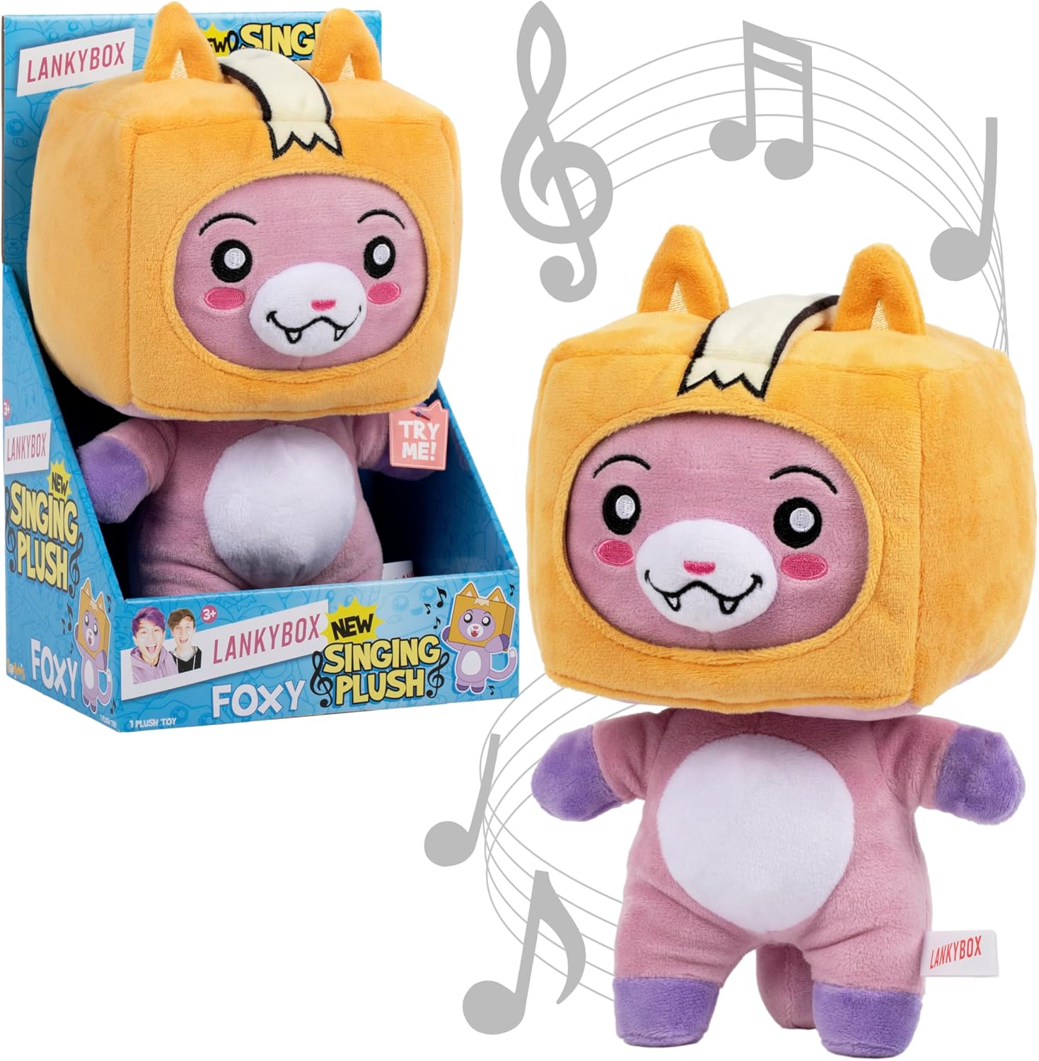 LankyBox Foxy Singing Plush, Collectible Plush, Officially Licensed LankyBox Merch