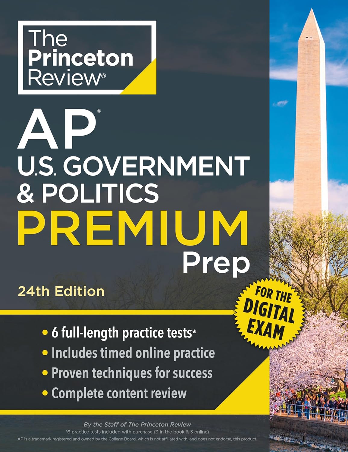 Princeton Review AP U.S. Government & Politics Premium Prep, 24th Edition: 6 Practice Tests + Digital Practice Online + Content Review (College Test Preparation)