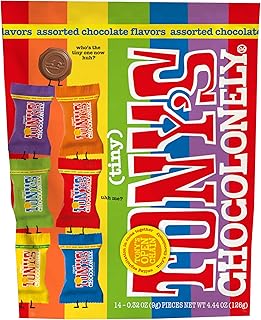 Tony's Chocolonely Assorted Milk Chocoloate Pieces - Belgium Chocolate, Fairtrade & B Corp Certified - 4.44 OZ (1 Pouch),