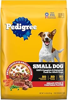 Pedigree Complete Nutrition Adult Small Dog Dry Dog Food, Grilled Steak and Vegetable Flavor, 14 lb. Bag