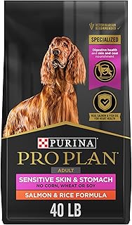 Purina Pro Plan Sensitive Skin and Stomach Dog Food Salmon and Rice Formula - 40 lb. Bag