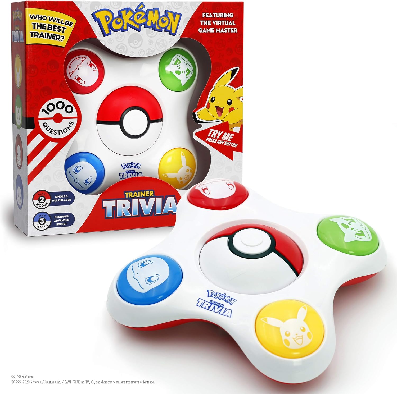 Pokemon Trainer Trivia, 1,000 questions, try to beat your top score in Single Player Mode or challenge your friends in Multiplayer Mode, suitable for children of ‎7 years and up