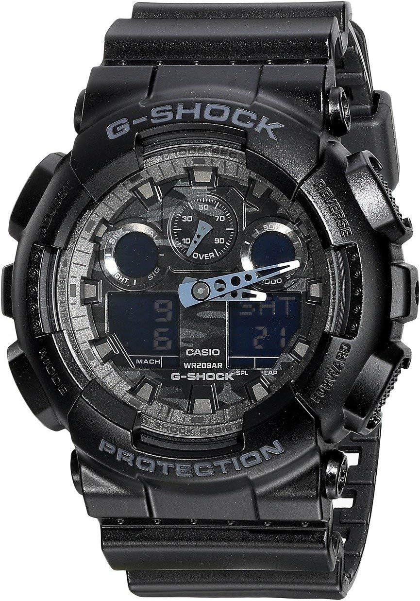 G-Shock GA-100CF-1ACR Black/Camo Dial One Size