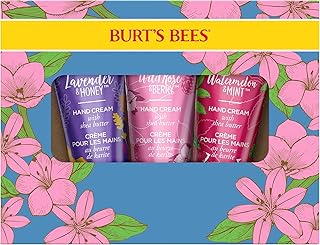 Burt's Bees Spring Gift, 3 Moisturizing Self Care Shea Butter Hand Cream Trio Set (Pack of 1)