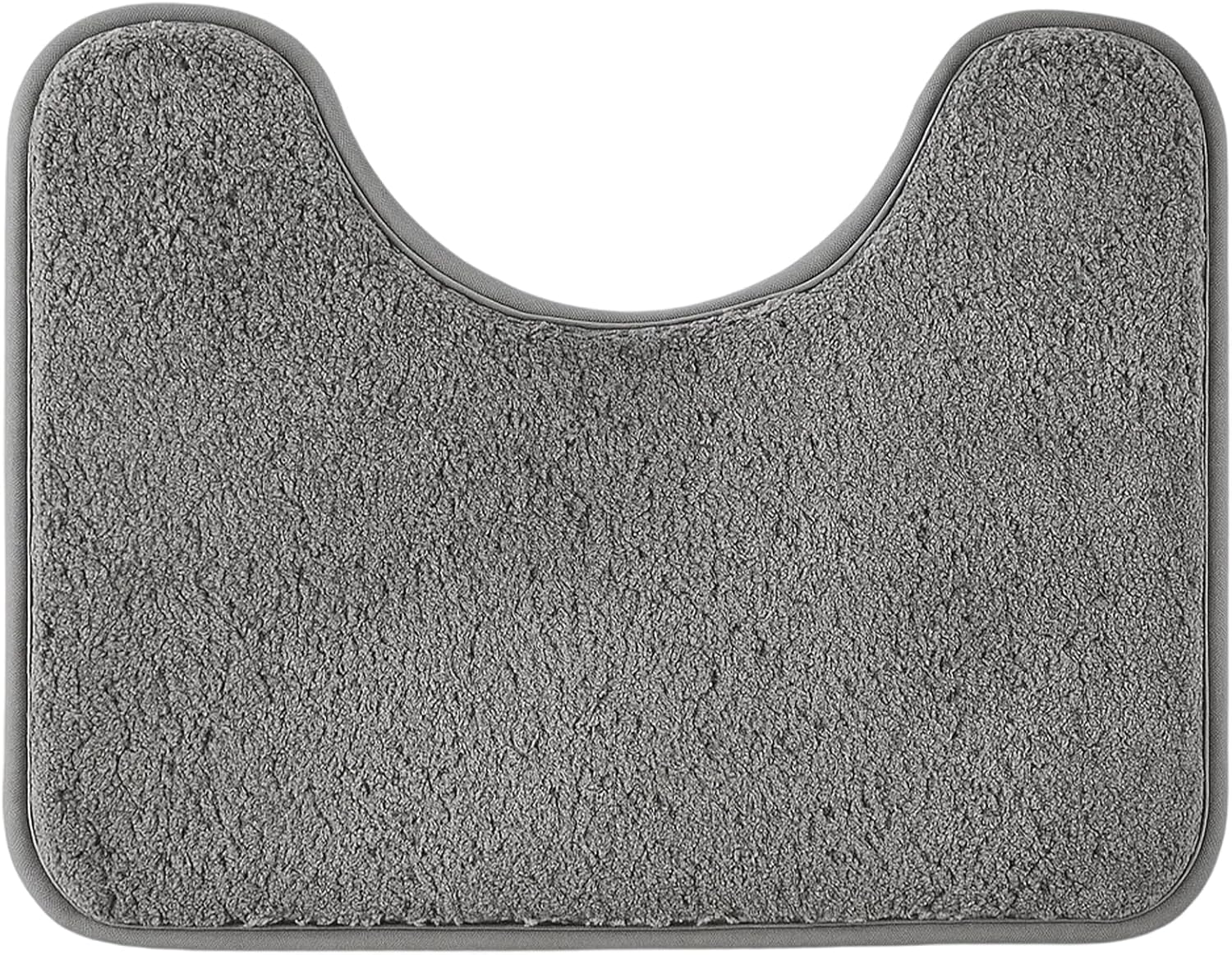 1 Piece Set Toilet Mat, U-Shape Non Slip Absorbent Pedestal Mat for Bathroom, Thick Toilet Mats for Bathroom Toilet, Gray Toilet Mats Pedestal Only, Secure Fit and Enhanced Safety for Wet Floors
