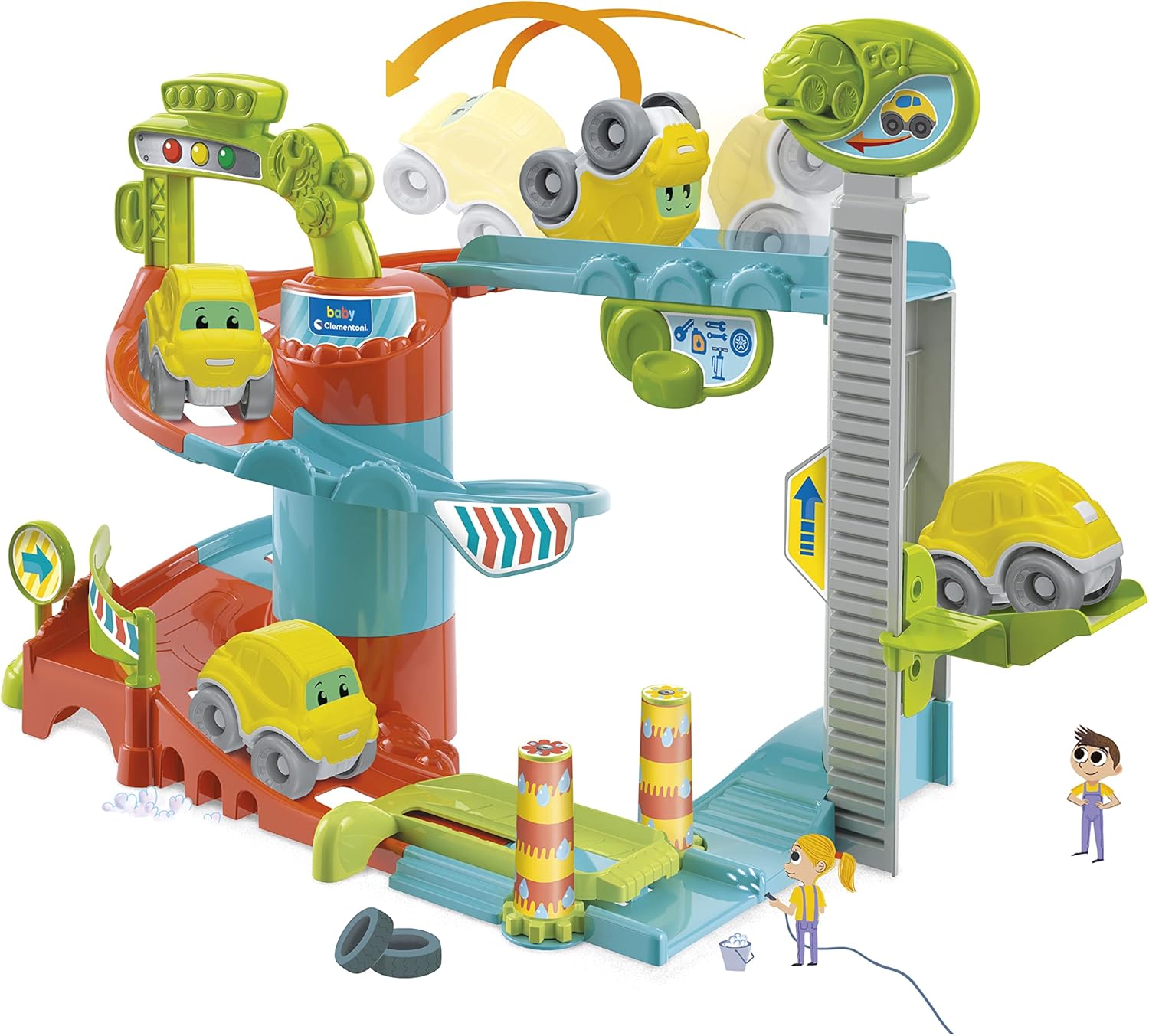 Clementoni 17404 Fun Garage Baby Track For Toddlers, Ages 18 Months Plus, Multi-Coloured