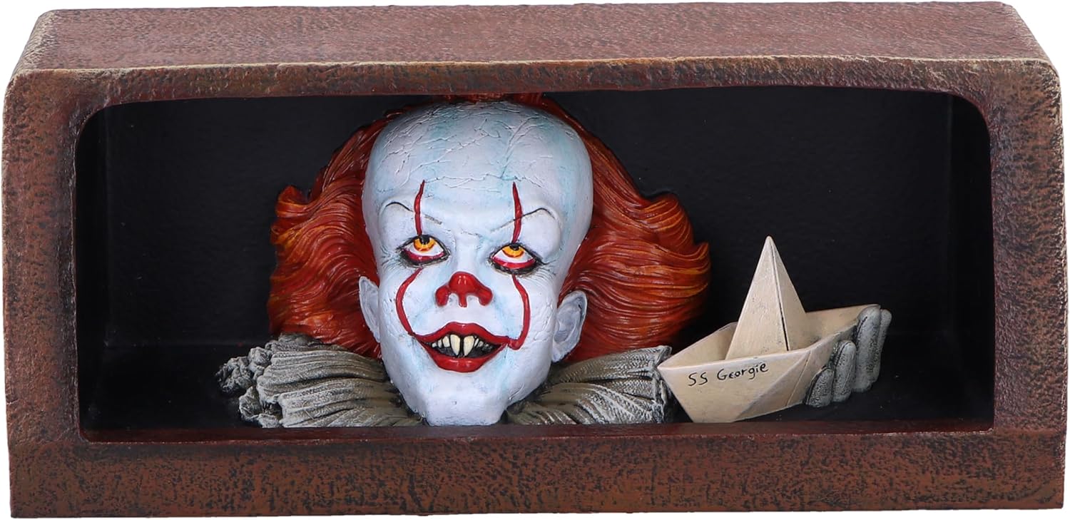 Nemesis Now IT Pennywise Drain Light Up Figurine 20cm, Resin, Official IT The Clown Merchandise, Pennywise Clown Light, IT Movie Room Decor, Cast in the Finest Resin, Expertly Hand-Painted