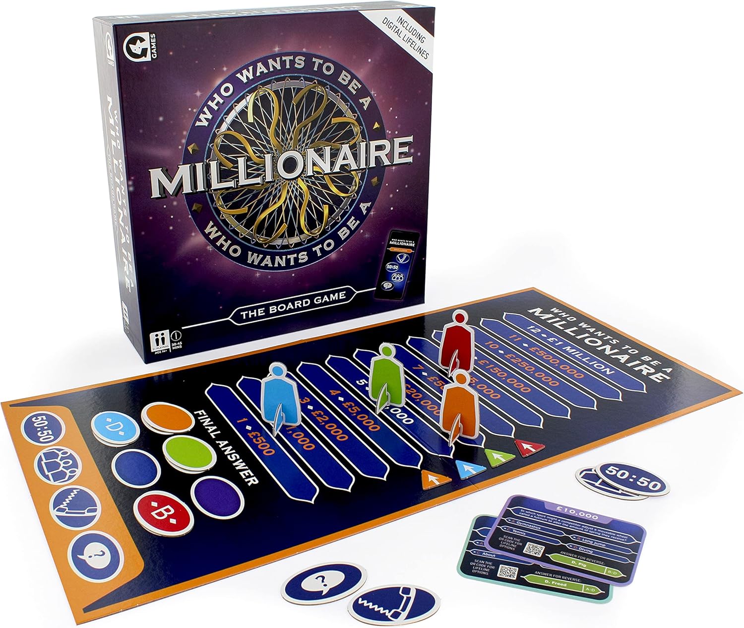 Ginger Fox Who Wants To Be A Millionaire Board Game 2021 Edition - Climb the money ladder to become a (virtual) millionaire!