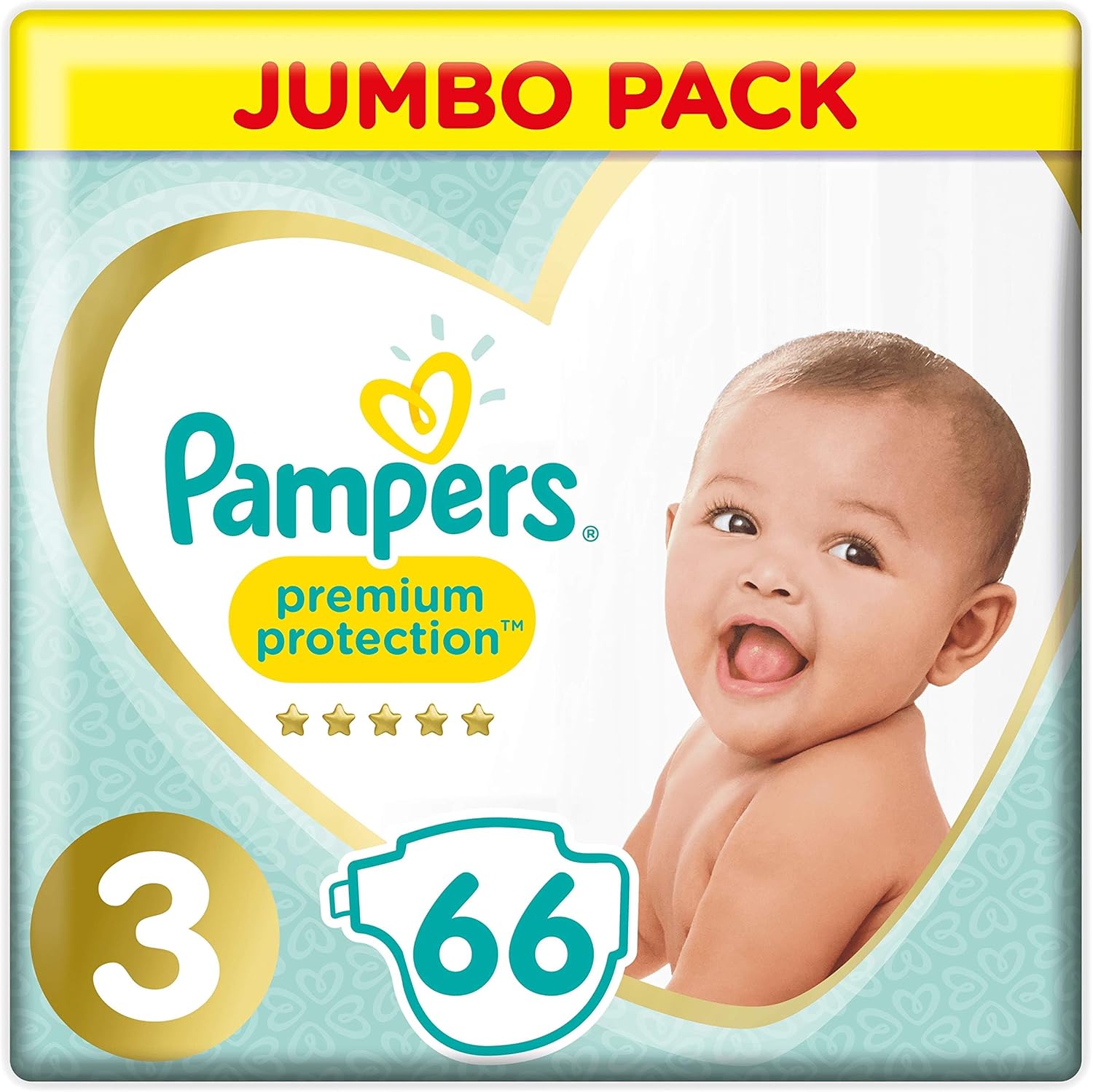 Pampers New Baby Nappies Size 3 Jumbo Pack 66 per Pack