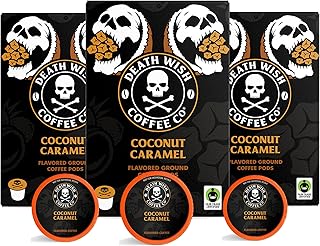 Death Wish Coffee, Coconut Caramel Coffee Pods (30 Count)