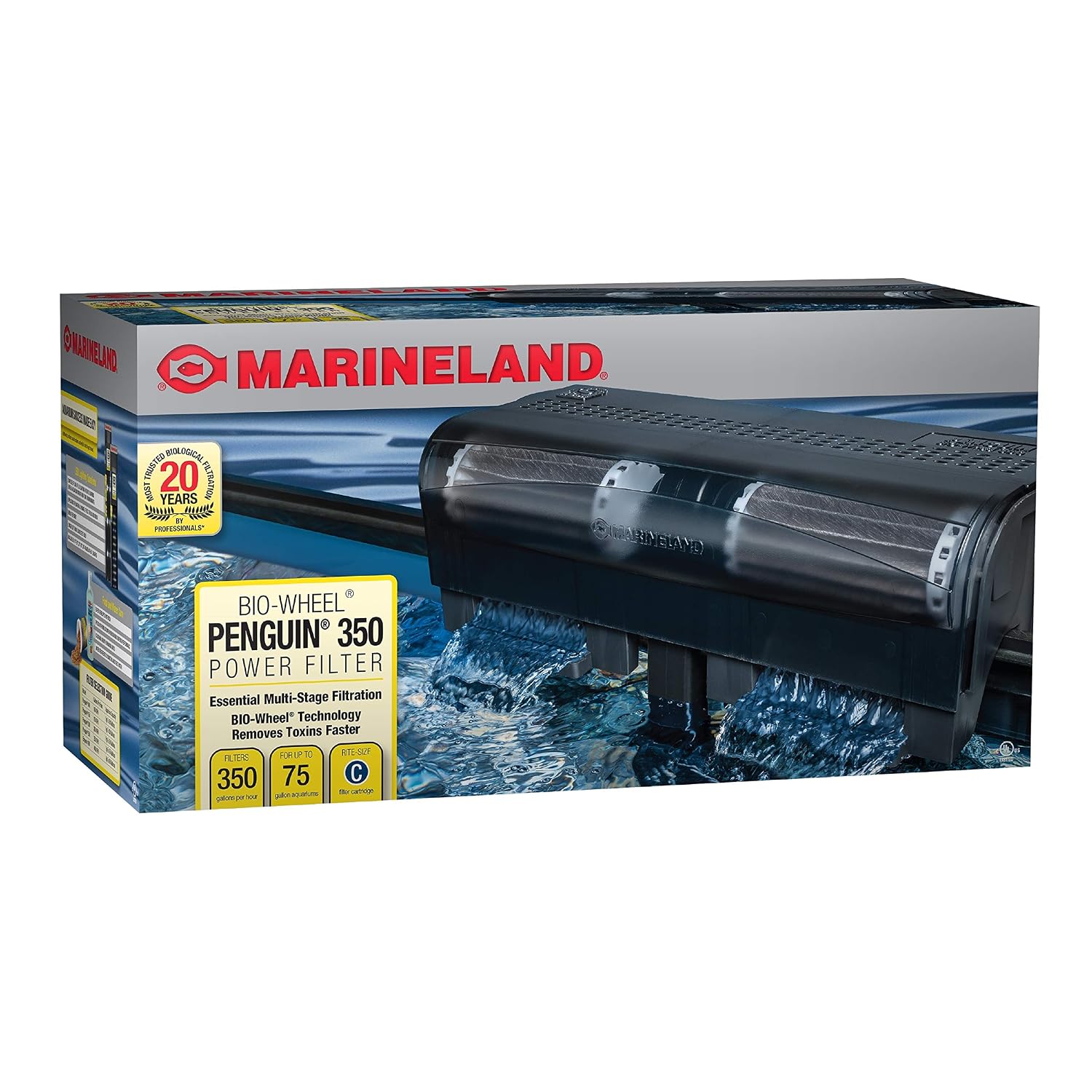 Marineland Bio-Wheel Penguin 350 GPH Power Aquarium Filter