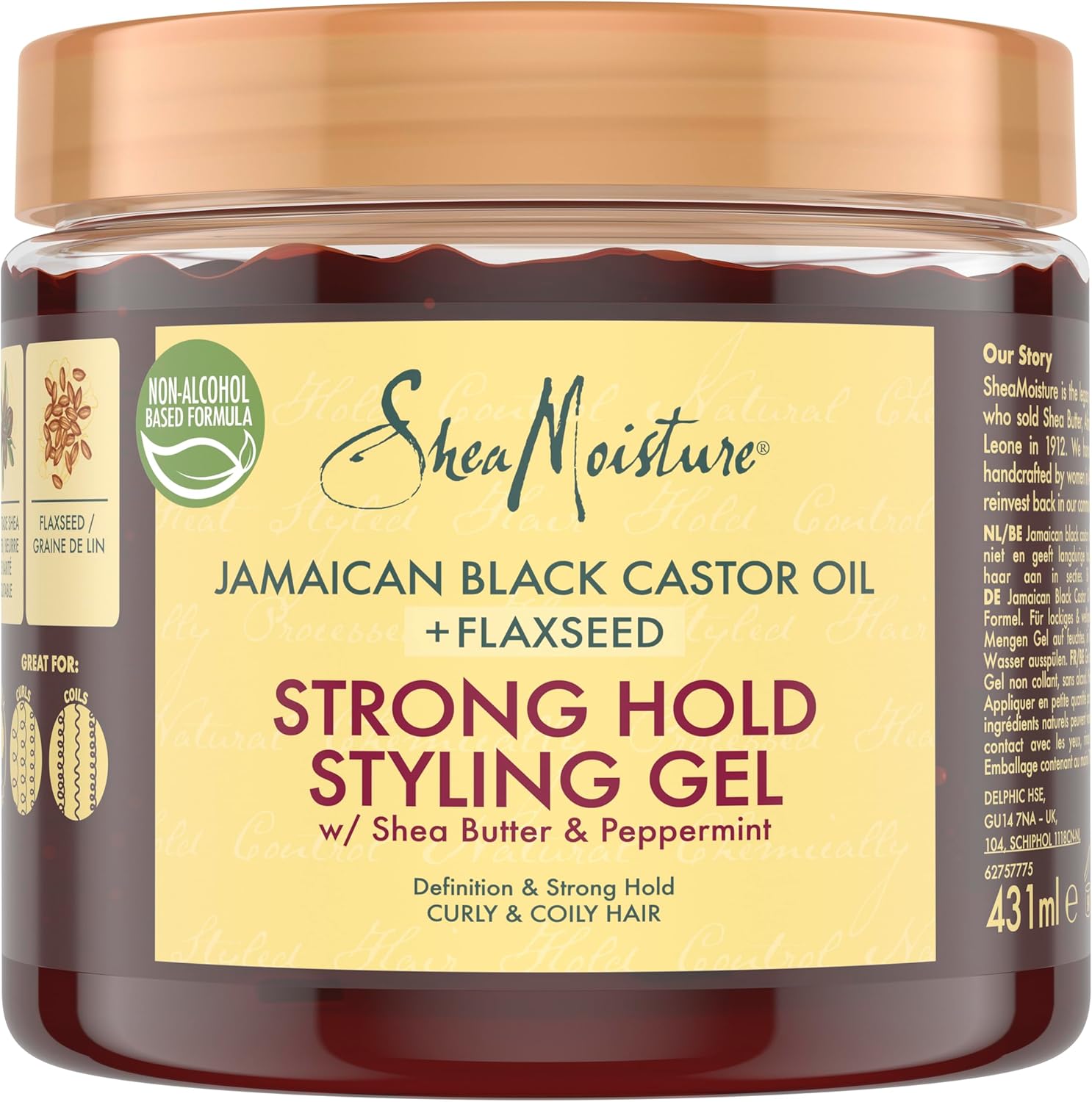 SheaMoisture Jamaican Black Castor Oil Strong Hold Styling Gel 431 ml