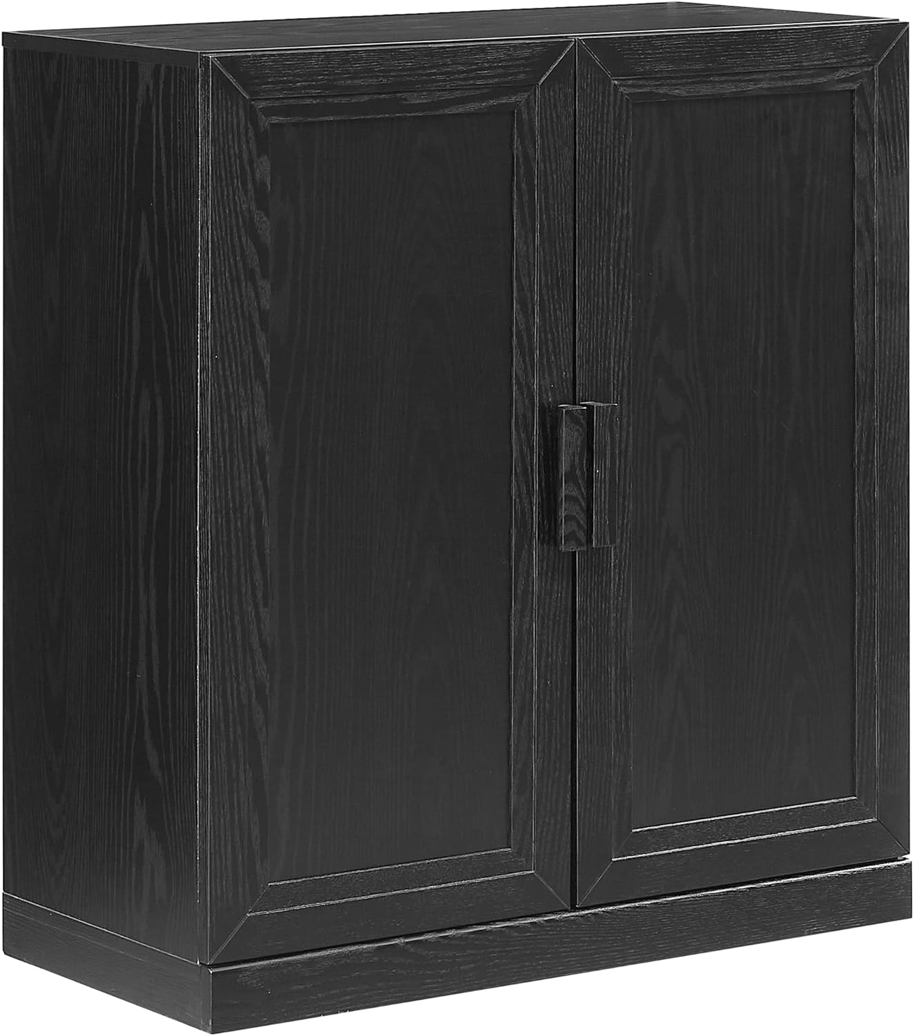 Crosley Furniture Essen Stackable Kitchen Pantry Storage Cabinet with Doors and Shelves, Accents Cabinets, Black