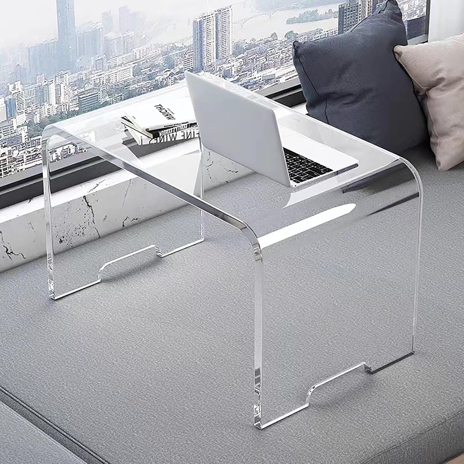 LLYLAFDC Side Table Coffee Table,Modern Center Table, Acrylic Clear Coffee Table, Modern Coffee Table, Small Center Table For Living Room Reception Room Office(15.7 * 9.8 * 7.8in/40 * 25 * 20cm)