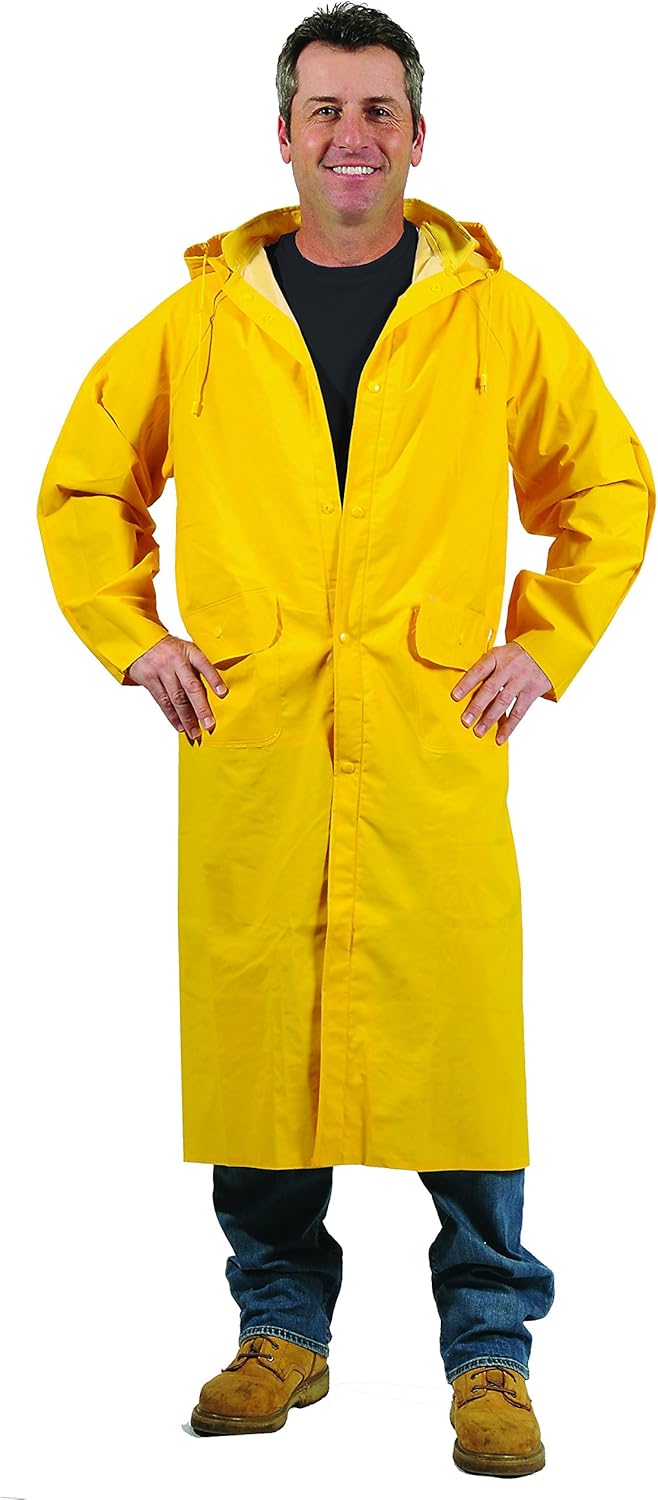 Galeton Repel Rainwear PVC Raincoat, 0.35 mm, 48" Long