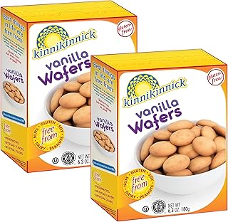 Kinnikinnick - Vanilla Wafers - Gluten Free, Allergy Friendly Cookies - 6.3 oz. Boxes - 2 Pack