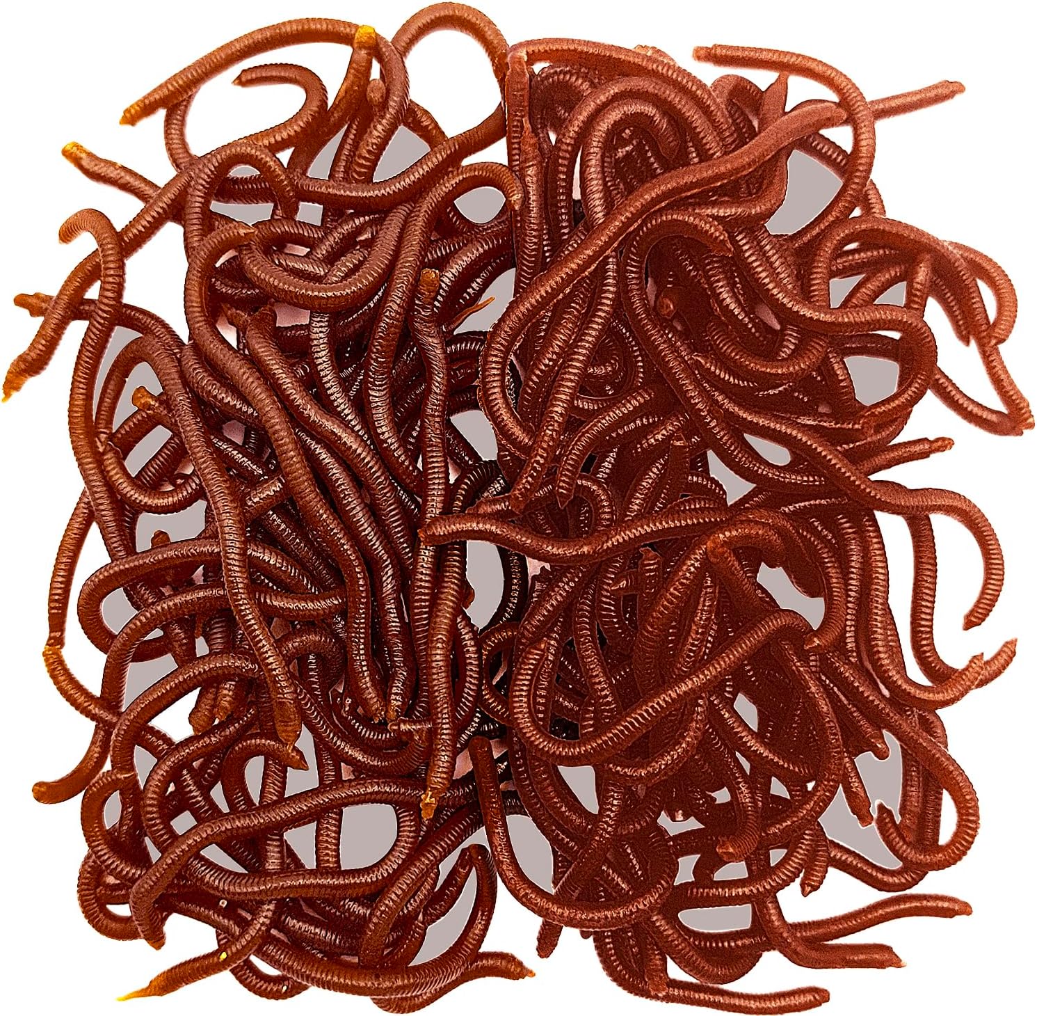 100 Pcs 3.3inch Soft Worms Fishing Lure Baits, Earthworm Baits Lifelike Fake Bloodworm,Fresh Water Fishing Bait