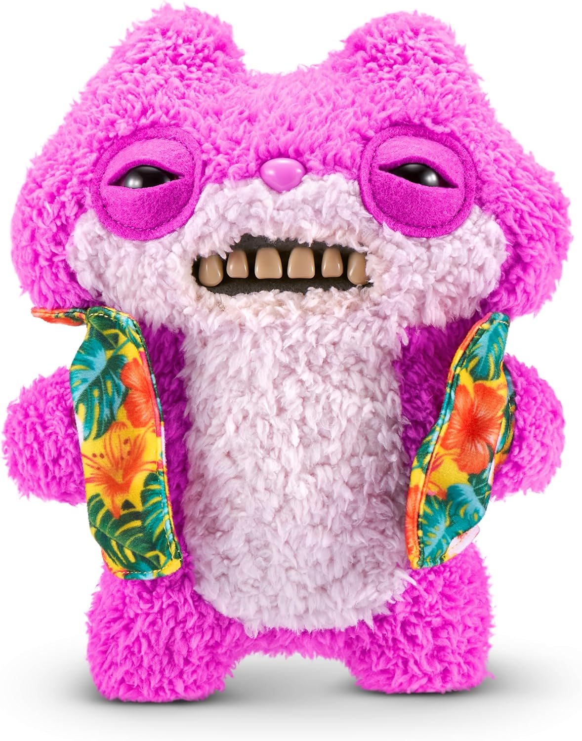 Fuggler Vacay Vibes by ZURU, Funny Ugly Monster, Plush, Collectible, Toy (Sketchy Squirrel - pink)