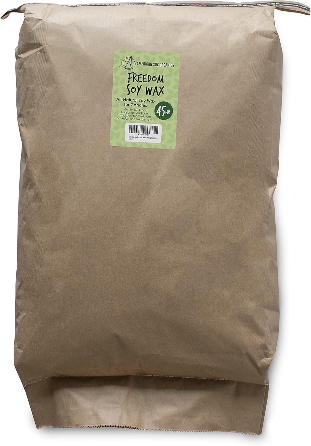 American Soy Organics- 45 lb of Freedom Soy Wax Beads for Candle Making – Microwavable Soy Wax Beads – Premium Soy Candle Making Supplies