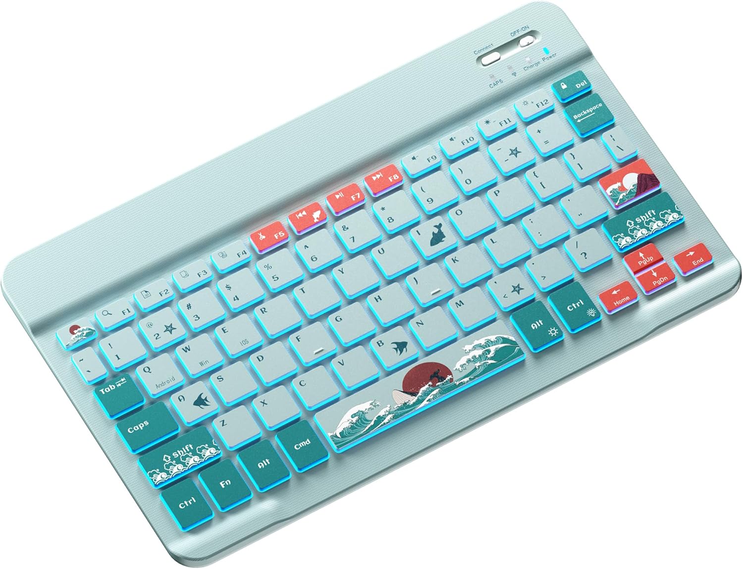 Bluetooth Keyboard for iPad 10th/9th/8th/7th Gen, iPad Pro, iPad Air 13/11 inch & iPad mini,Ultra-Thin Lightweight Wireless Keyboard with Rechargeable Battery & Bluetooth for iOS/Android Devices