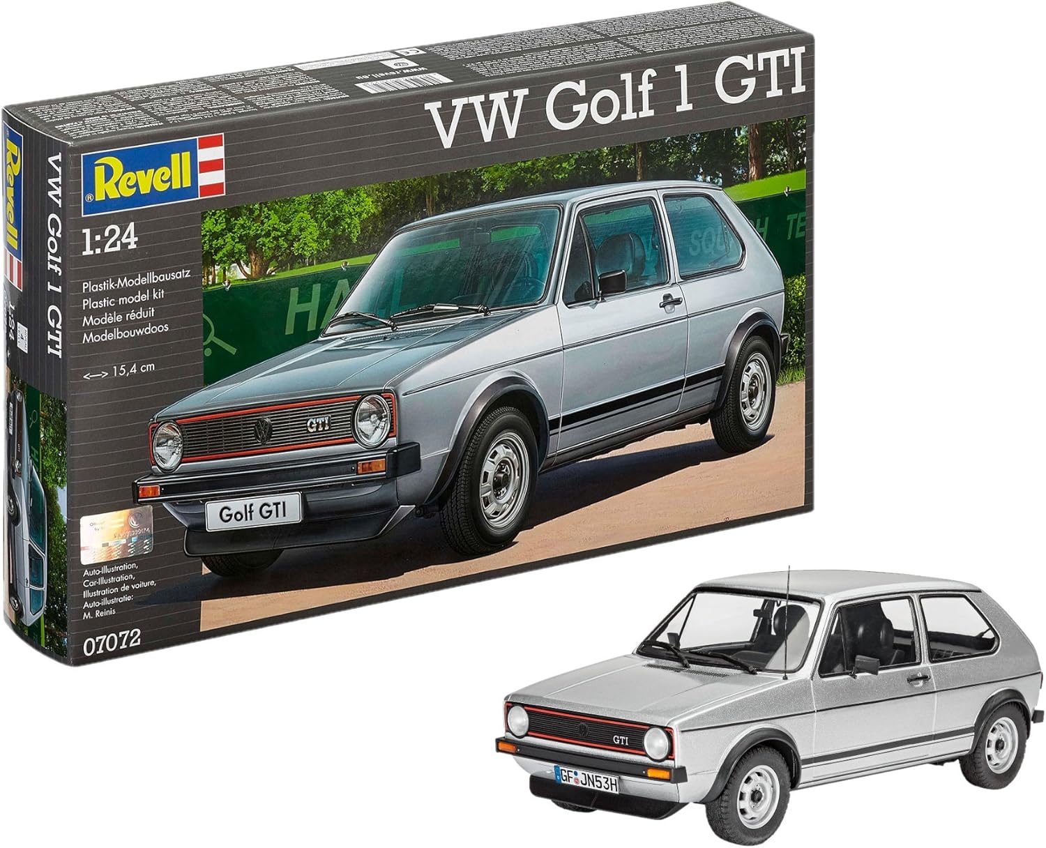 Revell 07072 VW Golf 1 GTI 1:24 Scale Unbuilt/Unpainted Plastic Model Kit
