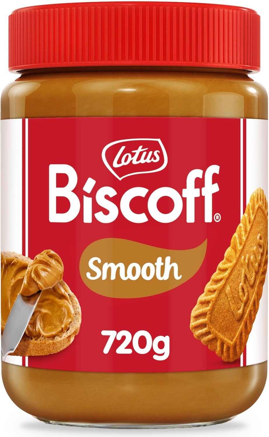 Biscoff - Sweet spread - Smooth - Caramelised biscuit flavour - Vegan - Nut free - No colours or added flavours - Plastic Jar - 720g
