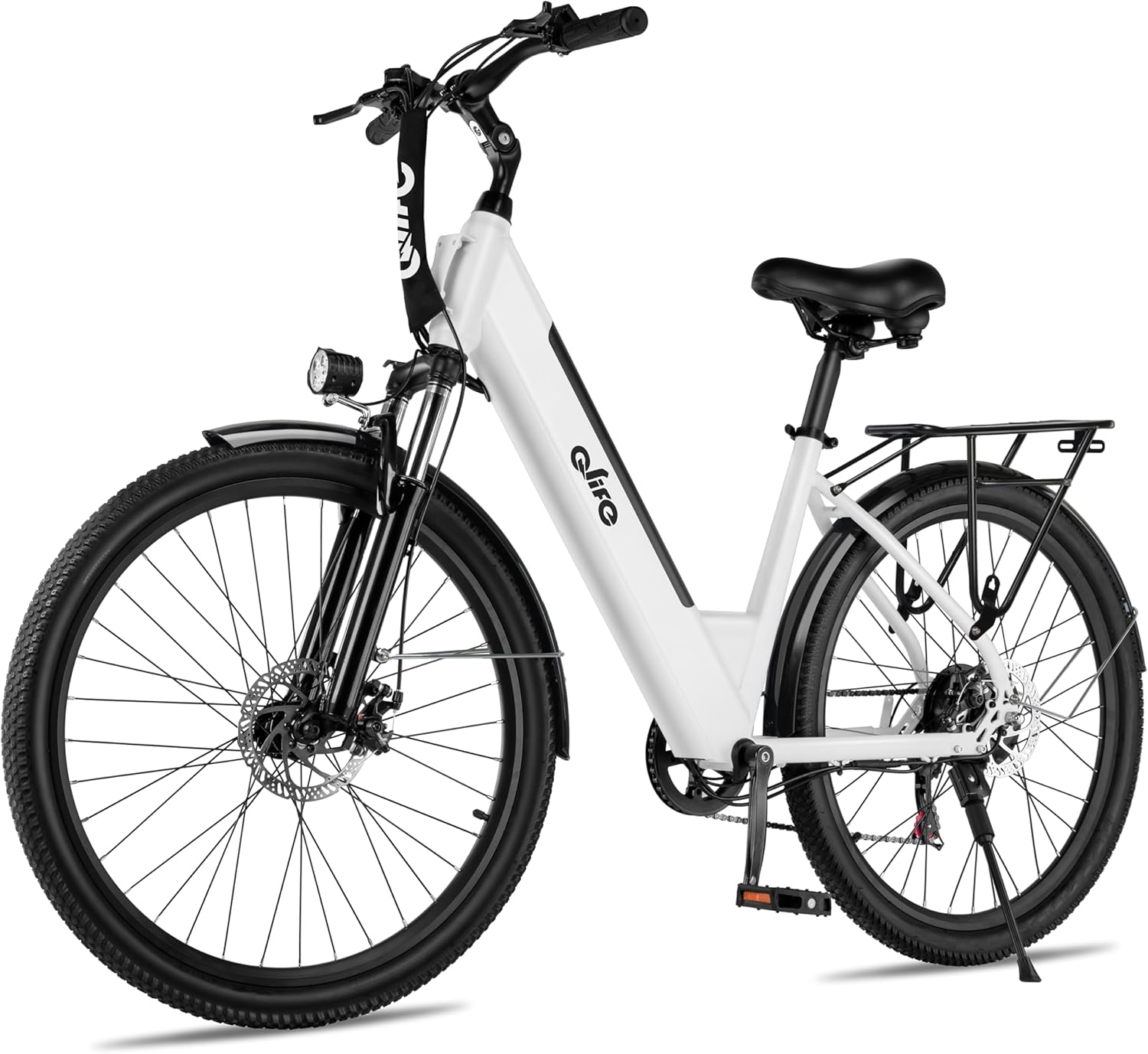Qlife Cityone 26" Electric Bike for Adults, Peak 1000W/750W Step-Through Ebike, 40-55Miles Range, Up to 25Mph/22Mph, UL2849 Certified Removable Battery Ebikes with 7 Speed, Commuter E Bicycle