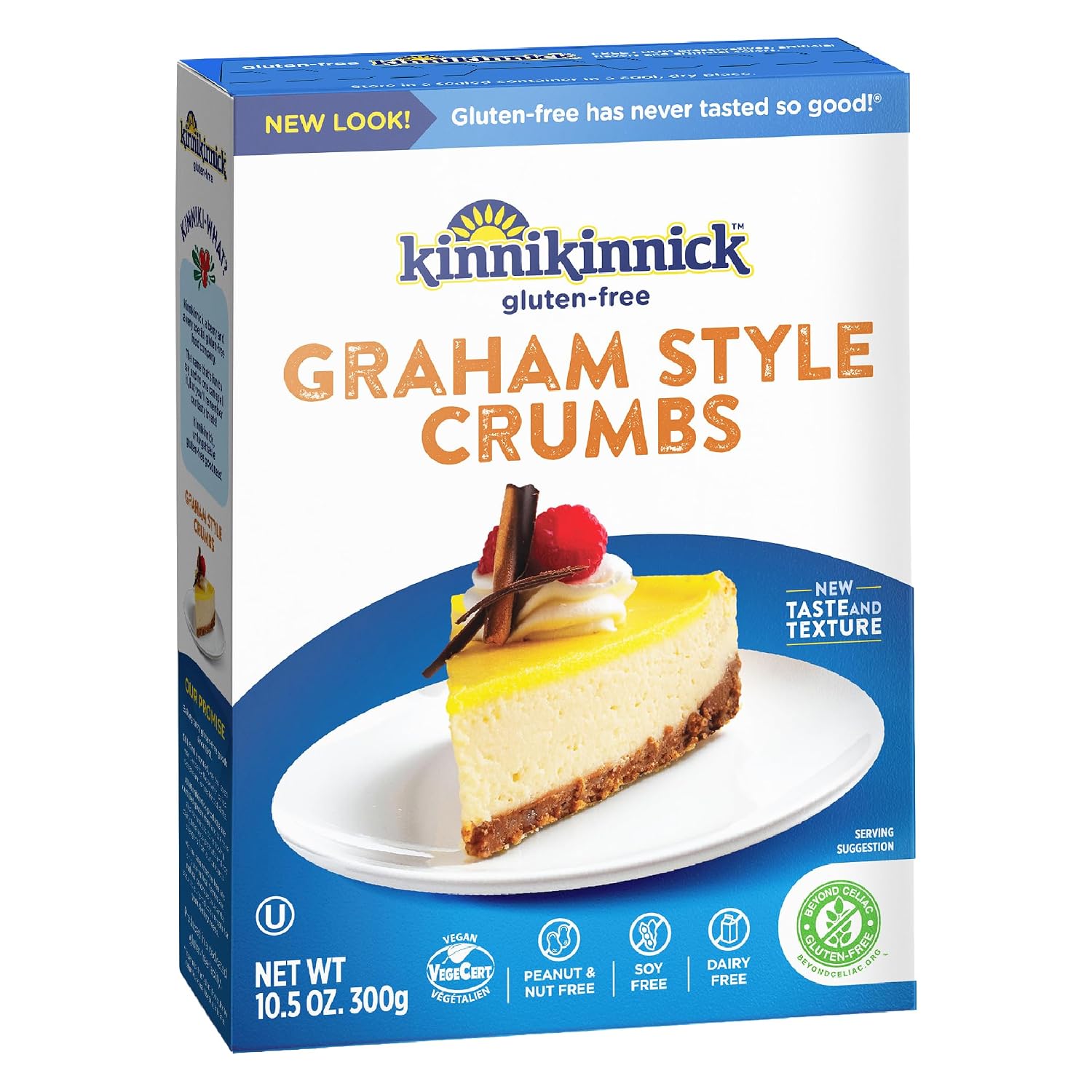 Kinnikinnick Gluten Free Graham Style Crumbs, 10.5 oz, Allergy Friendly