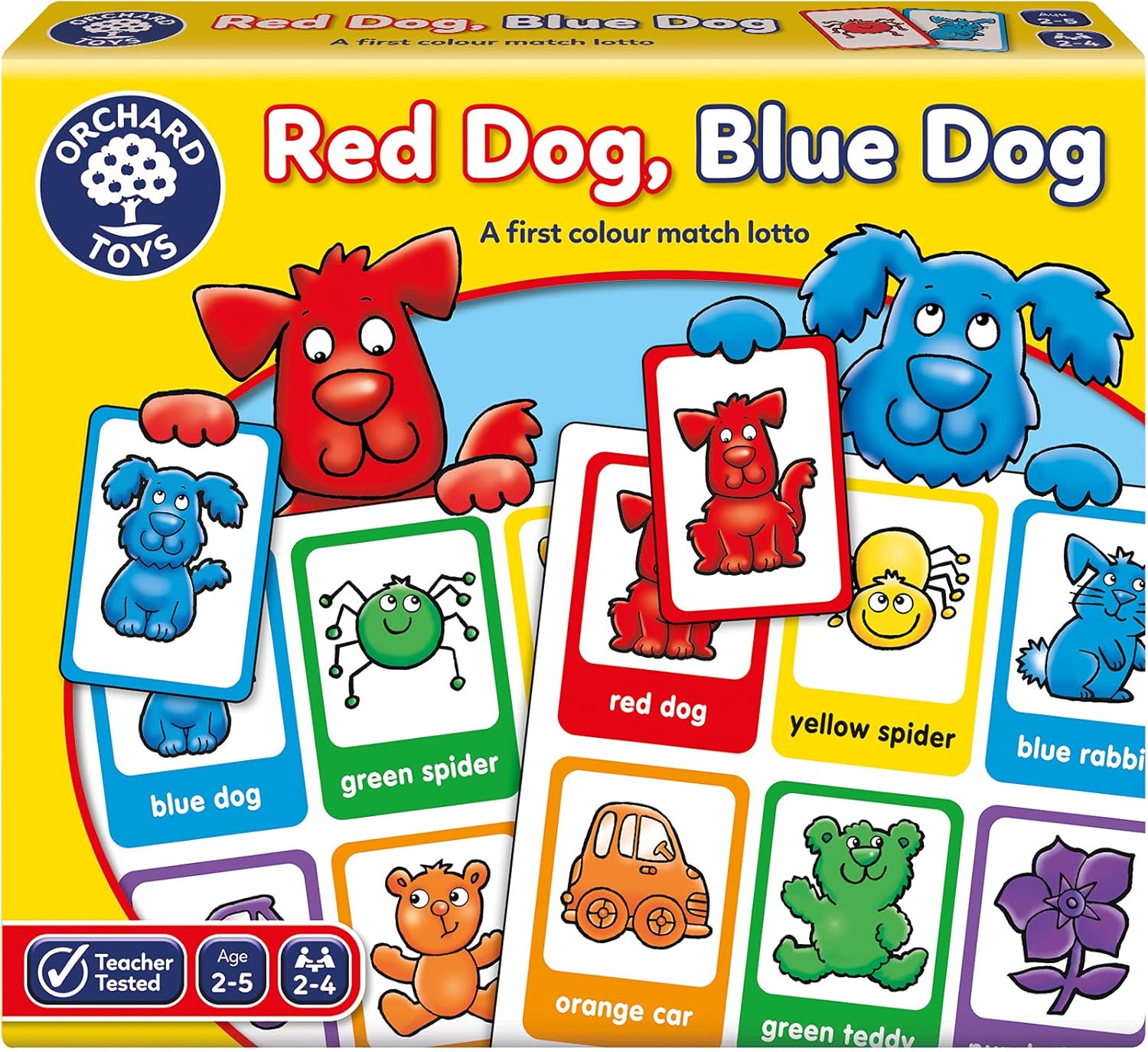 Orchard Toys Red Dog Blue Dog Lotto Game, A Fun First Matching and Memory Game, Perfect For Children Aged 2-5, Develops Memory Skills
