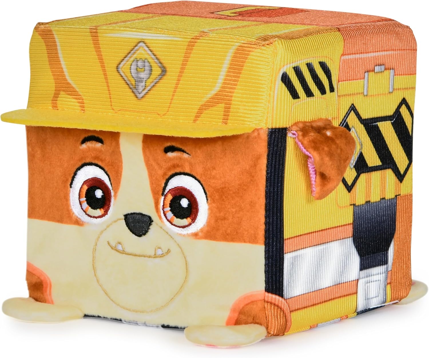Rubble & Crew Stuffed Animals, Rubble, 4-Inch Cube-Shaped Plush Toy for Kids Ages 3 and Up