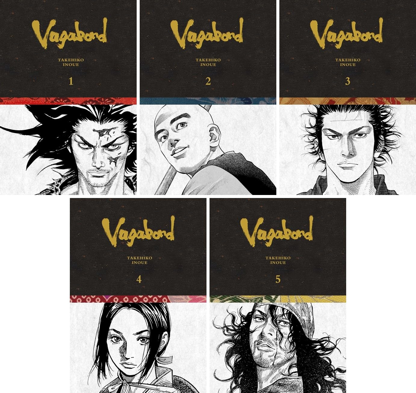 Vagabond Definitive Edition Series Vol. 1-5, 5 Books Collection Set by Takehiko Inoue