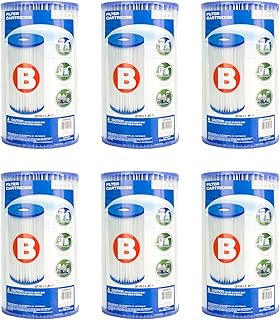 Intex 59905E Type B Pool Filter Cartridge (6-Pack)