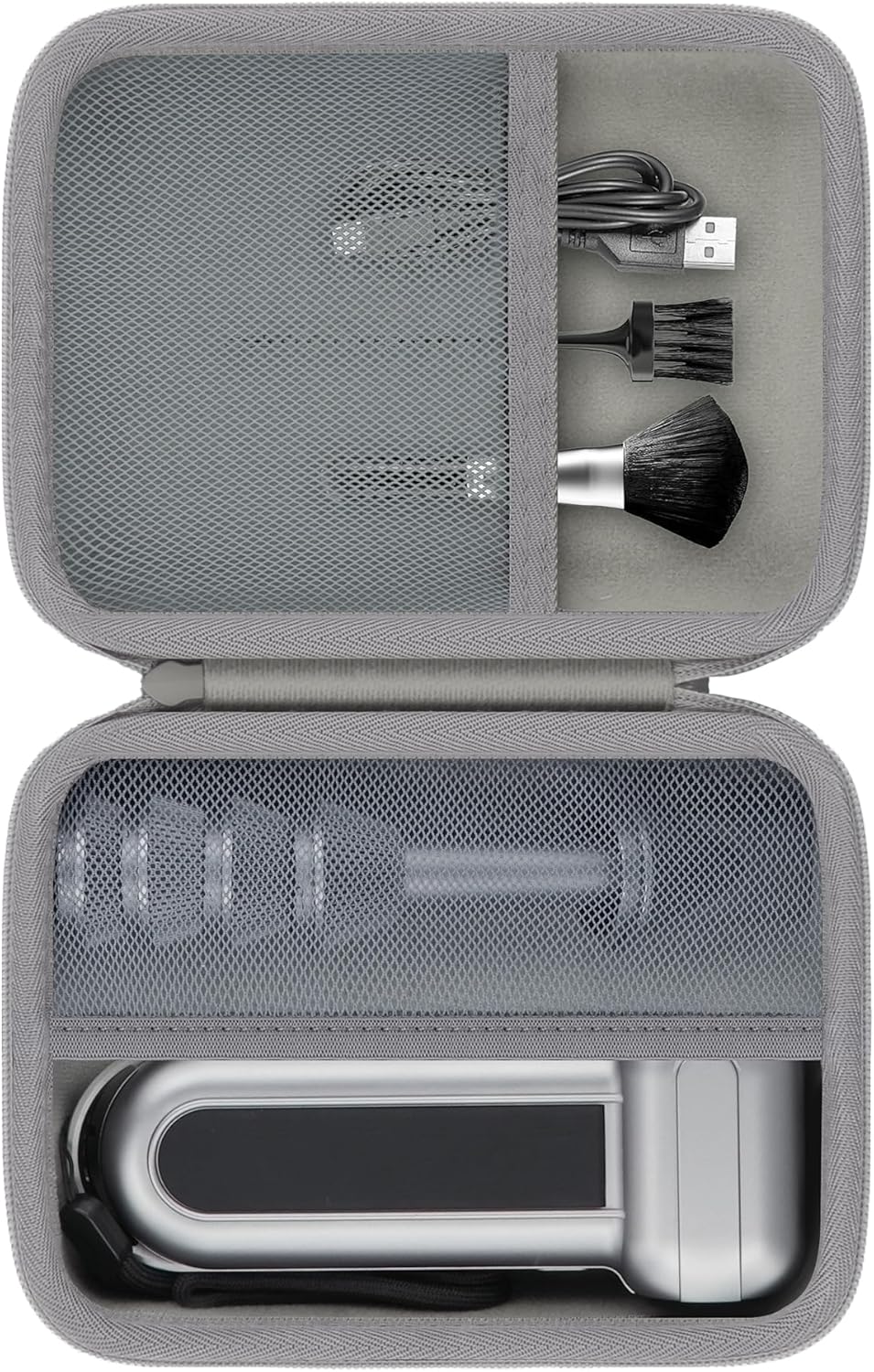 Khanka for WOLFBOX Compressed Air Duster MF100 MF50, Dust Blower and Air Blower Hard Storage Case, Carrying Bag with Mesh Pocket for WOLFBOX MF100 MF50 Accessories, Case Only