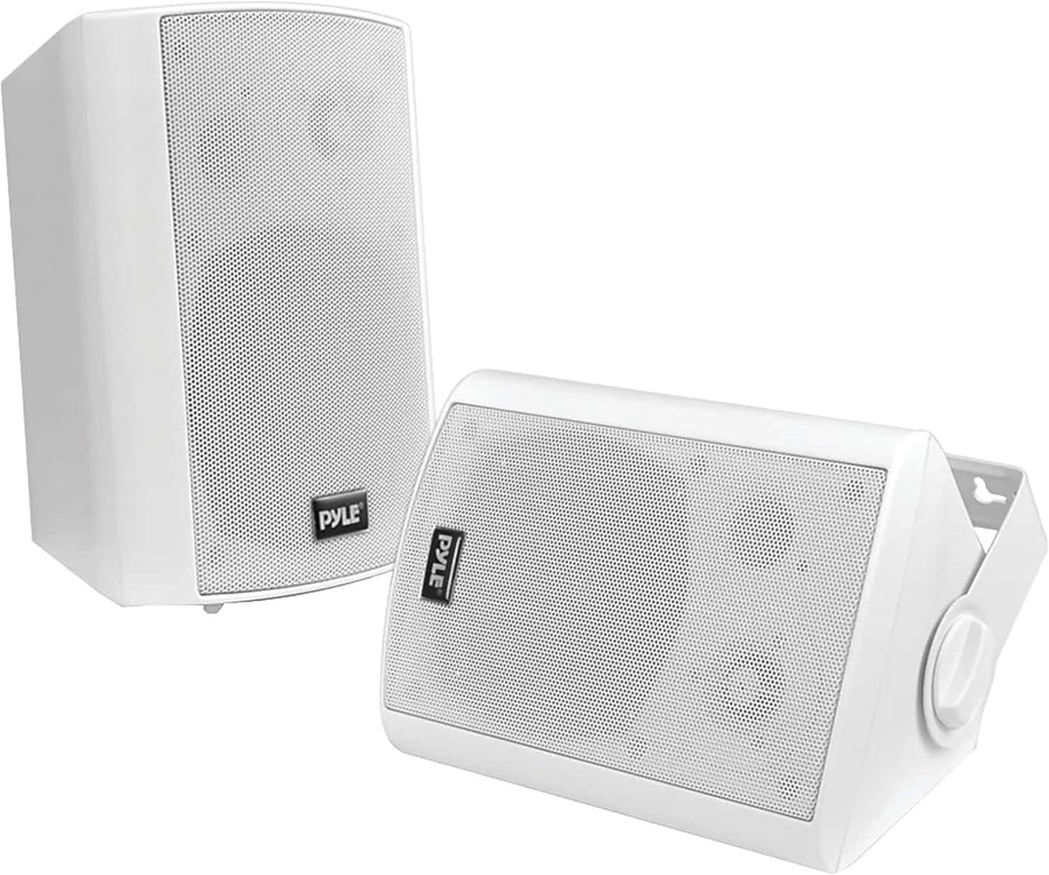 Pyle 6.5 Inch Wall Mount Waterproof Speaker System for Indoor or Outdoor Wireless Bluetooth Surround Sound System, White (2 Pack)