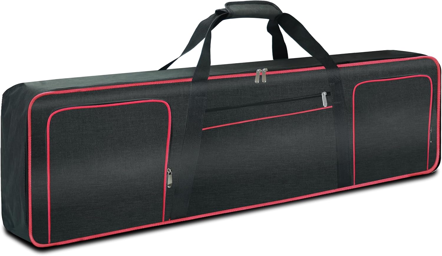 Ruibo 88 Key Keyboard Gig Bag Case for Electric Piano with 10MM Cotton Padded, Waterproof 600D Oxford Gig Bag 54"x13"x6.7" / Red