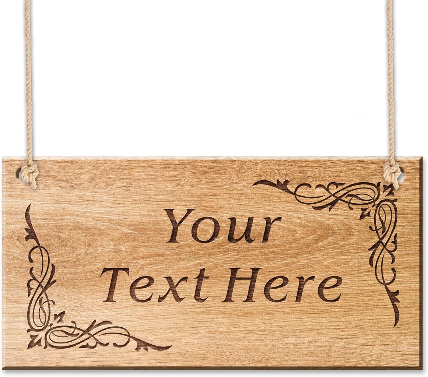 Personalized Signs Plaques Wooden Signs Custom Door Sign Engraved Wooden Garden Sign Wall Decoration for Front Door Home Garden (Design 2)