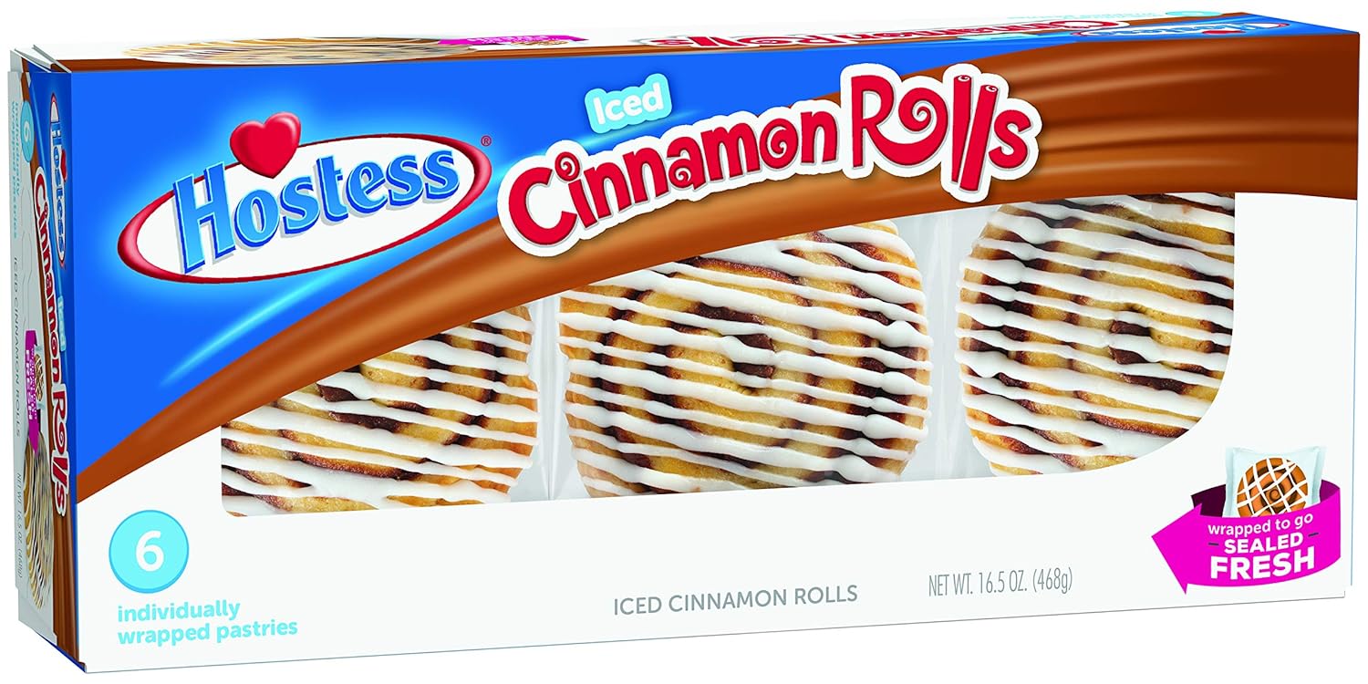Hostess Danish Snack Cakes (Iced Cinnamon Rolls)