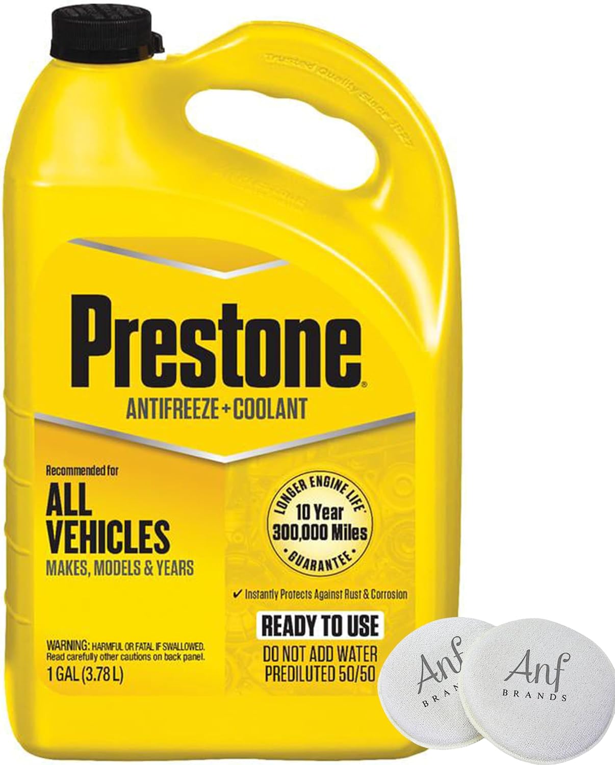 (1 Gallon) - Prestone AF2100 Antifreeze and Coolant: 50/50 Ready to Use, Universal and Sponge