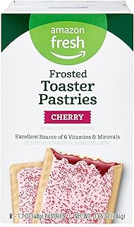 Amazon Fresh, Frosted Cherry Toaster Pastries, 8 Count