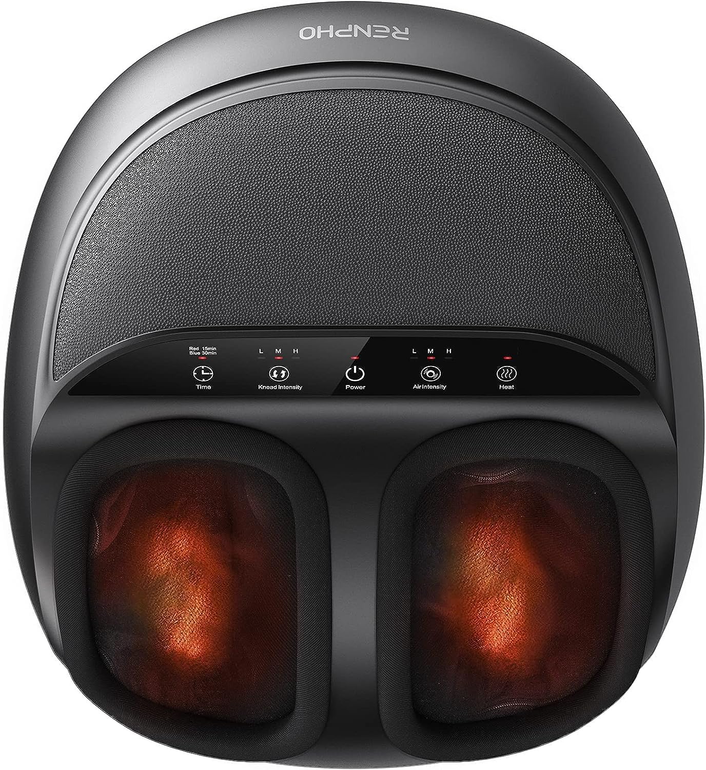 RENPHO Foot Massager with Heat, Shiatsu Massage Machine Deep Kneading, Electric Foot Massage, Air Compression, Mothers Day Gifts, Gifts for Women and Men, Fits Up to Size 12, Black