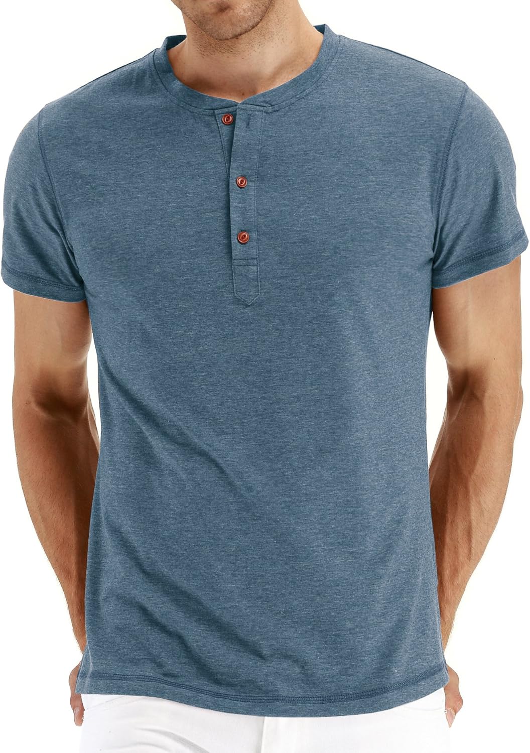 NITAGUT Mens Fashion Casual Front Placket Basic Long/Short Sleeve Henley T-Shirts