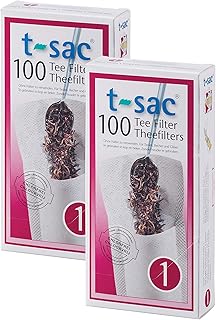 T-Sac Tea Filter Bags, Disposable Tea Infuser, Number 1-Size, 1-Cup Capacity, Set of 200
