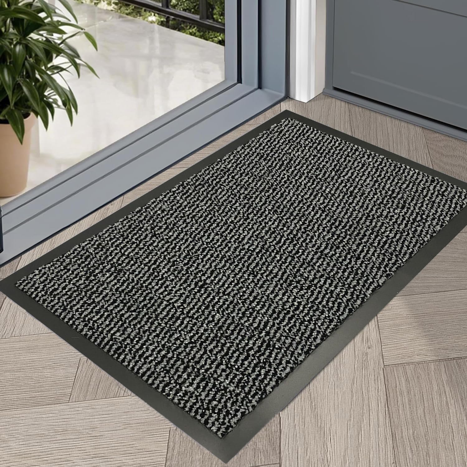 GULLAMBO Door Mat - Indoor & Outdoor Door Matts, Non-Slip Kitchen Mat, Waterproof Front Door, Anti-Fatigue Rubber Mat, Floor Mats for Entryway, Back Door, Garden, Large Foam, Heavy Duty Design